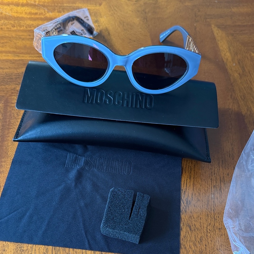 Moschino Light Blue Cat-Eye Sunglasses